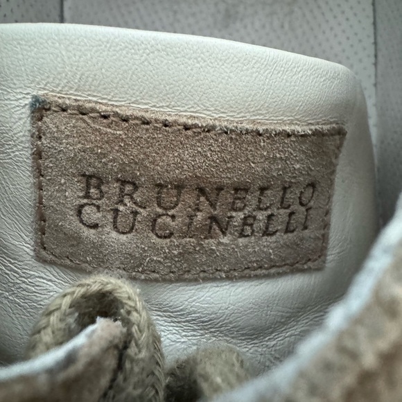 Brunello Cucinelli suede leather shoes sneakers excellent size 46/ 13 tan - Picture 6 of 9